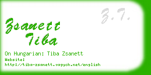 zsanett tiba business card